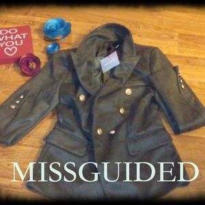 Missguided Tan Suede Miltary Jacket